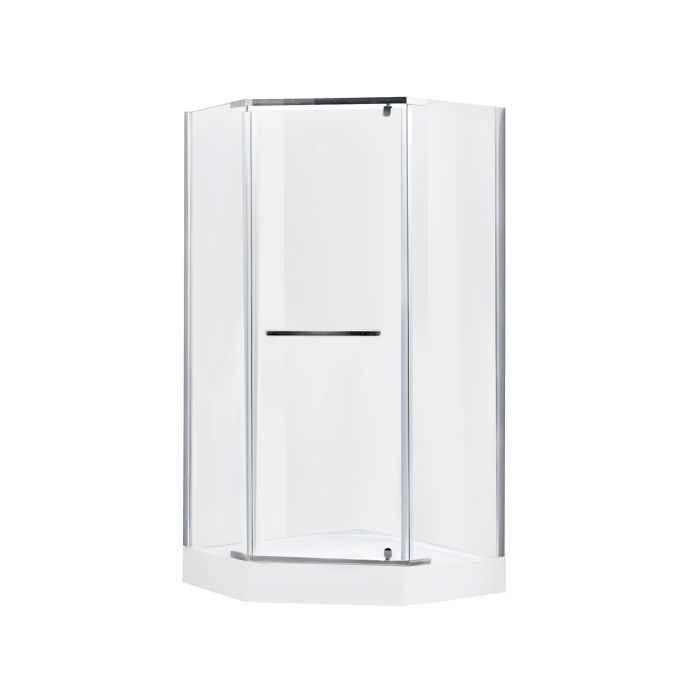 Душевая кабина Lidz Dozorca SC90x90.CRM.LOW.TR, стекло прозрачное 6 мм + поддон Diament