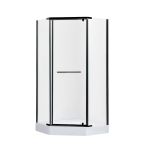 Душевая кабина Lidz Dozorca SC90x90.BLA.LOW.TR, стекло прозрачное 6 мм + поддон Diament