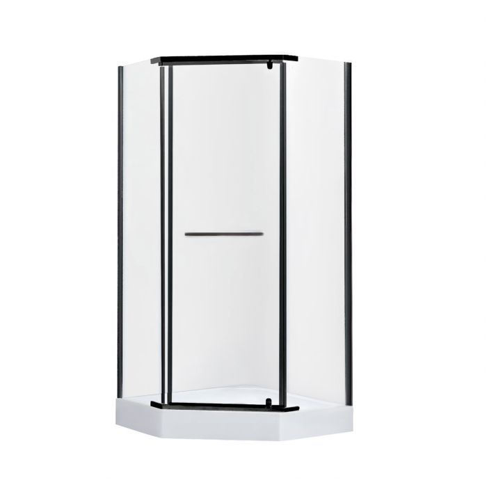 Душевая кабина Lidz Dozorca SC90x90.BLA.LOW.TR, стекло прозрачное 6 мм + поддон Diament