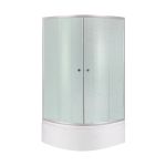 Душевая кабина Lidz Latwa SC80x80.SAT.HIGH.FR, стекло Frost 4 мм + поддон с панелью Kupala