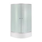 Душевая кабина Lidz Latwa SC80x80.SAT.MID.FR, стекло Frost 4 мм + поддон с панелью Kupala
