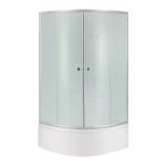 Душевая кабина Lidz Latwa SC90x90.SAT.HIGH.FR, стекло Frost 4 мм + поддон с панелью Kupala