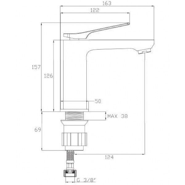 Смеситель для раковины Invena Neri медь BU-01-014