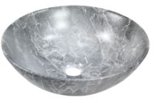 Раковина матовая накладная Invena Dokos CE-19-707 керамика серый/мрамор