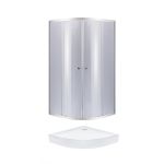 Душова кабіна Lidz Latwa SC80x80.SAT.LOW.GR, скло тонов. 4 мм + піддон QT Robin