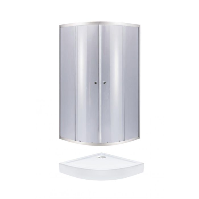 Душевая кабина Lidz Latwa SC80x80.SAT.LOW.GR, стекло тонов. 4 мм + поддон QT Robin