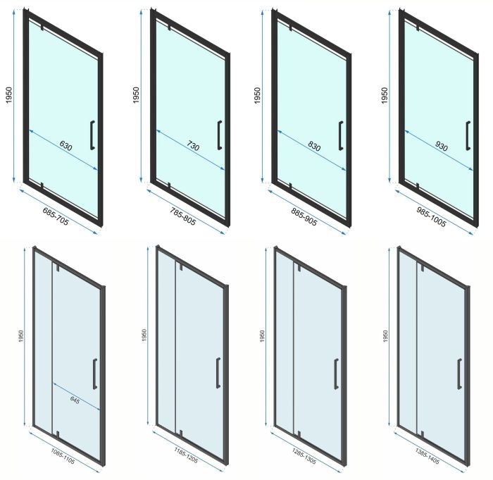 Душевая кабина Rea Rapid Swing 80x80 R/L черный