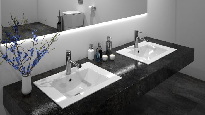Раковина врізна Rea Dafne 615х465х170 білий