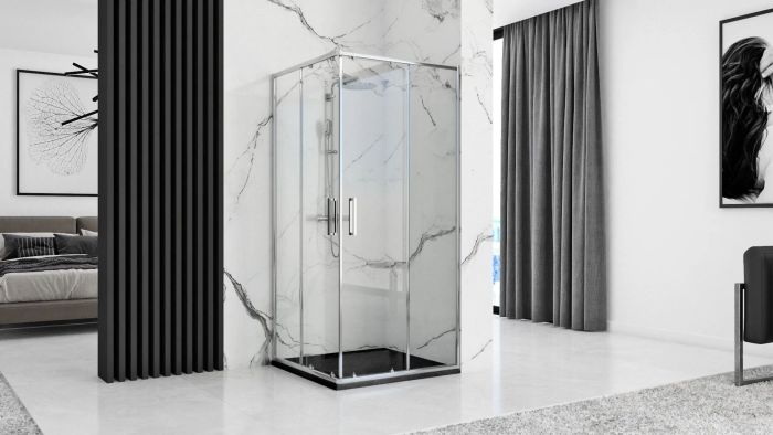 Душевой поддон Rea Grand 80x100х3,5 черный