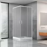 Душова кабіна Dusel А-513, 100х100х190, двері розсувні, матове скло