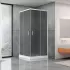 Душевая кабина Dusel А-513, 100х100х190, дверь раздвижная, тонированное стекло