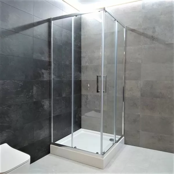 Душевая кабина Dusel А-513, 90х90х190, дверь раздвижная, матовое стекло