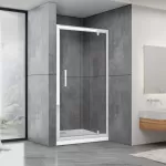 Душевые двери Dusel FА-516 распашное стекло прозрачное, 90х190