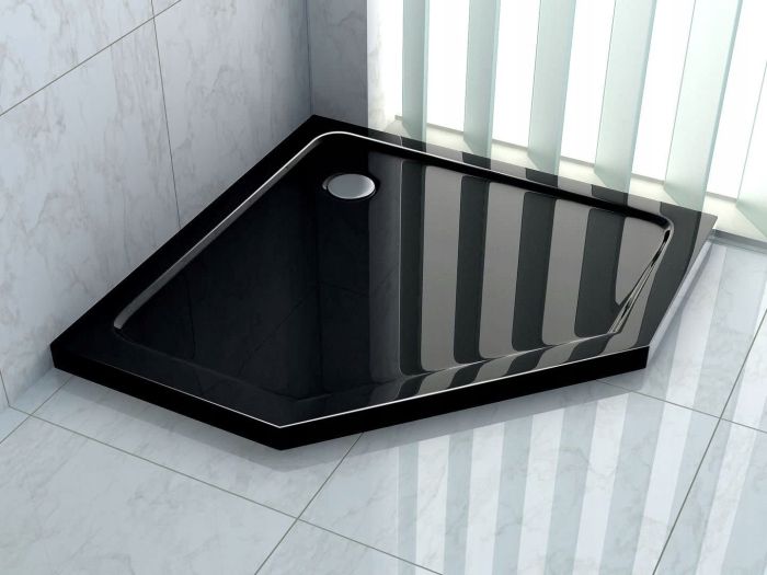 Душевая кабина Rea Diamond 90x90 R/L черный + Душевой поддон Rea 90x90
