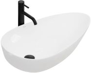 Раковина накладна Rea Greta 770х425х125 білий