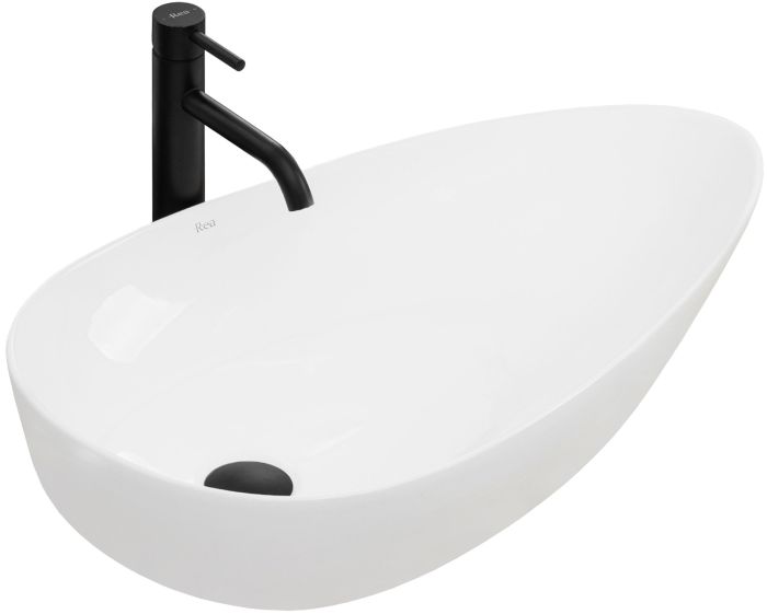 Раковина накладная Rea Greta 770х425х125 белый