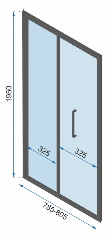 Душевая кабина Rea Rapid Fold 80x100 R/L черный