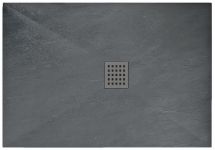 Душевой поддон Rea Rock 80x100x3,5 серый