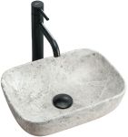 Раковина накладна Rea Camelia 360х250х110 сірий