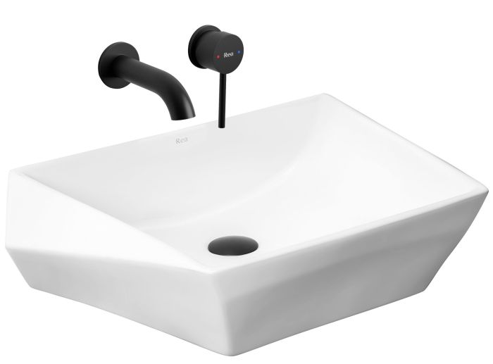 Раковина накладная Rea Lucy 595х415х150 белый