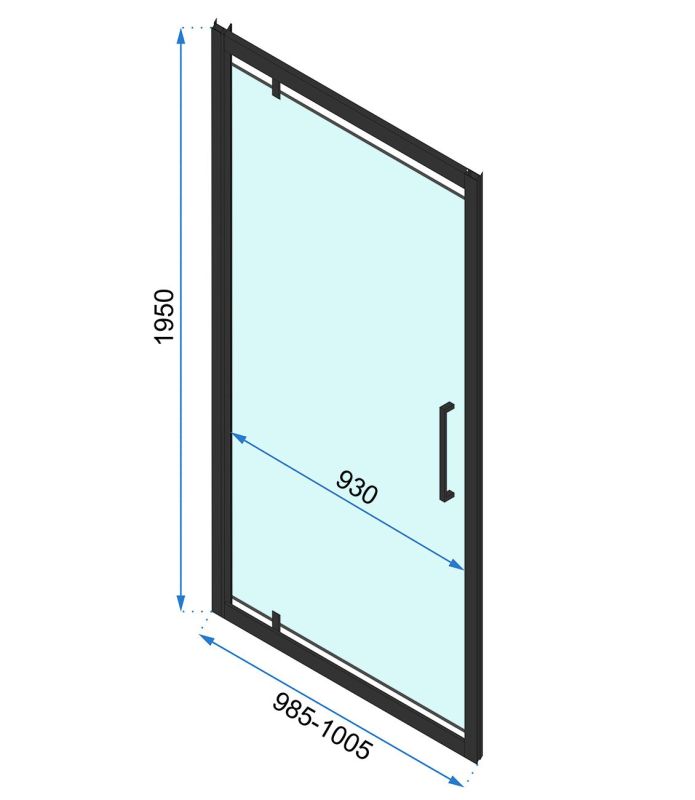 Душевая кабина Rea Rapid Swing 80x80 R/L черный
