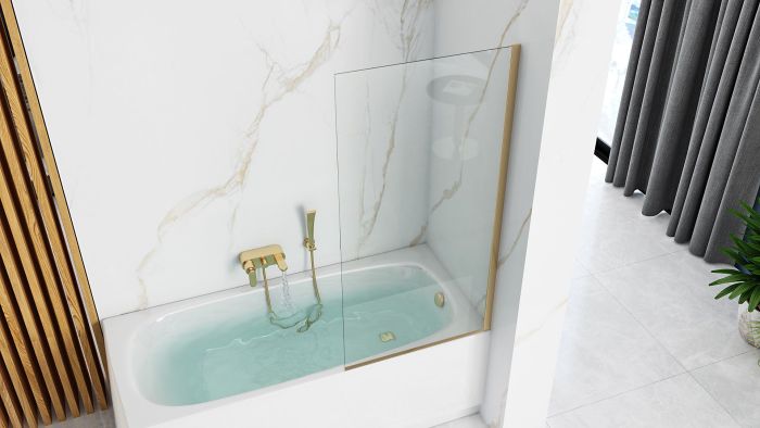 Штора на ванну Rea Elegant 80 золото Rea-W5601