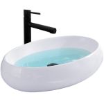 Раковина накладна Rea Melania 600х405х145 білий