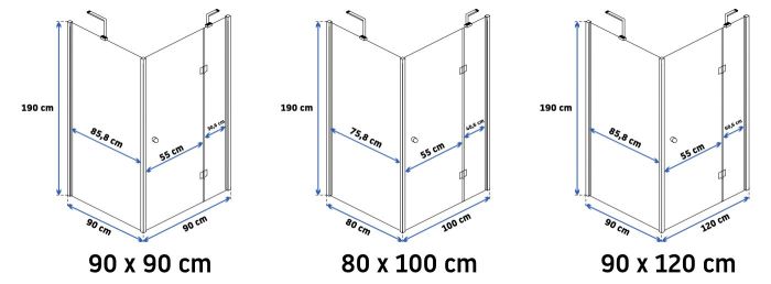 Душевая кабина Rea Madox  Easy Clean 90x90 R/L хром