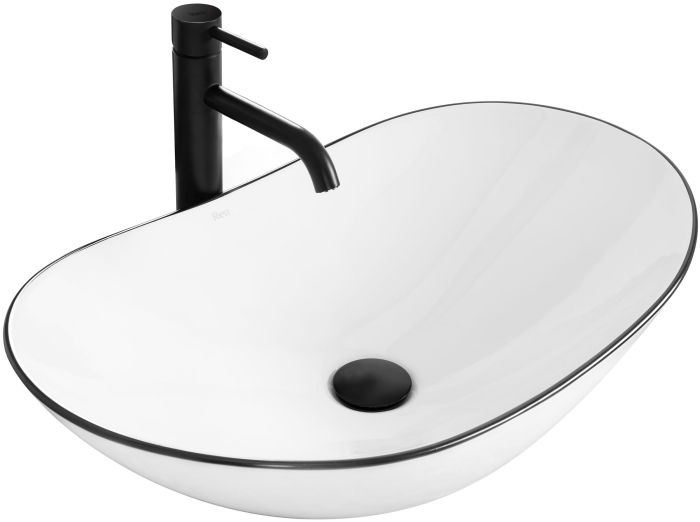 Раковина накладная Rea Royal Edge 625х360х150 белый