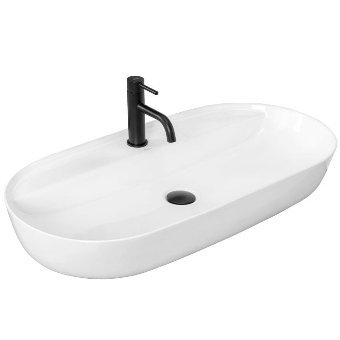 Раковина накладная Rea Aura 810х410х140 белый