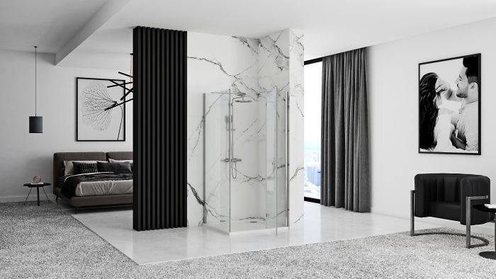 Душевая кабина Rea Madox  Easy Clean 90x90 R/L хром
