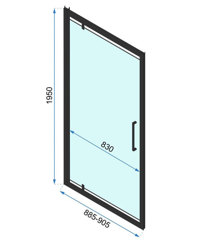 Душевая кабина Rea Rapid Swing 80x80 R/L черный