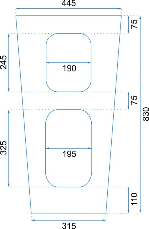 Раковина напольная Rea Daria 440х380х840 белый