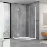 Душова кабіна Dusel А-715, 100х100х190, п'ятикутна, прозоре скло