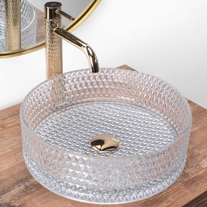 Раковина накладная Rea Cristal 355х355х115