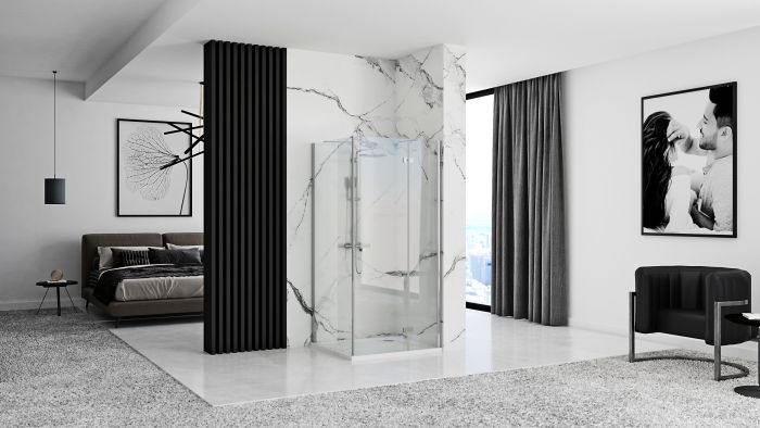 Душевая кабина Rea Madox  Easy Clean 90x90 R/L хром