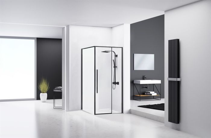 Душевая кабина Rea Solar 90x90 R/L черный