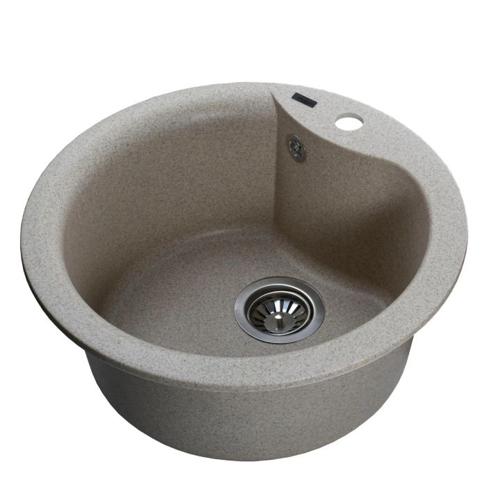 Мойка гранитная Bretta Rondo 485х215 миндаль