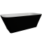 Ванна окремостояча матова Amidicon Atlant 160х75 чорна з литого каменю
