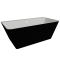 Ванна пристінна глянцева Amidicon Atlant 170х85 чорна з литого каменю