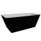 Ванна пристінна глянцева Amidicon Atlant 170х85 чорна з литого каменю