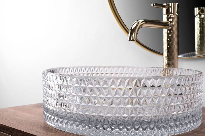 Раковина накладная Rea Cristal 355х355х115