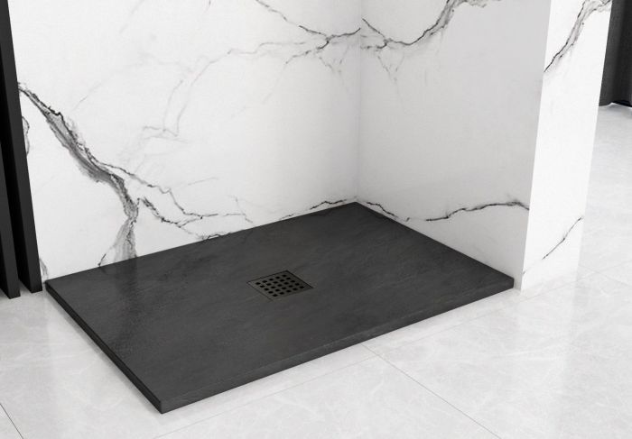 Душевой поддон Rea Rock 80x120x3,5 черный