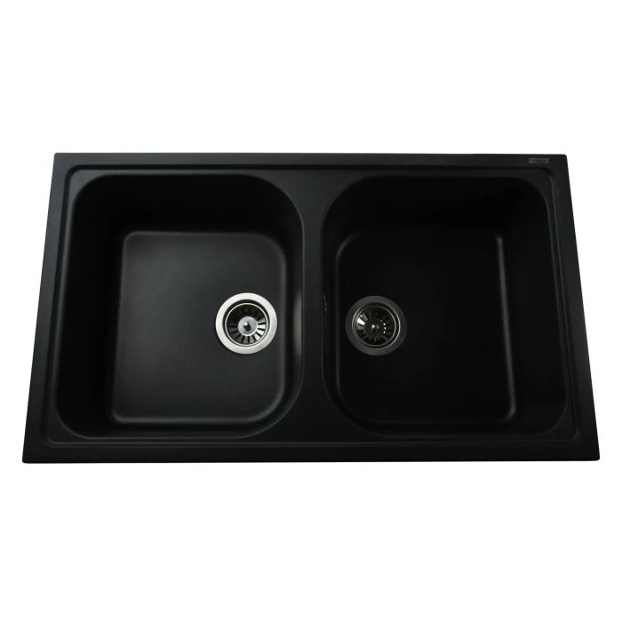 Мойка гранитная Bretta Longrand 860х500х205  черный металлик
