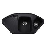 Мойка гранитная Bretta Alweus 1060х575х190  черный металлик