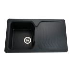 Мойка гранитная Bretta Teca 860х500х190  черный металлик