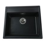Мойка гранитная Bretta Universal 570х510х190 черный металлик