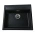Мойка гранитная Bretta Universal 570х510х190 черный металлик