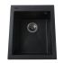 Мойка гранитная Bretta Quadro 500х410х200 черный металлик