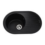 Мойка гранитная Bretta Elit 770х500х200  черный металлик